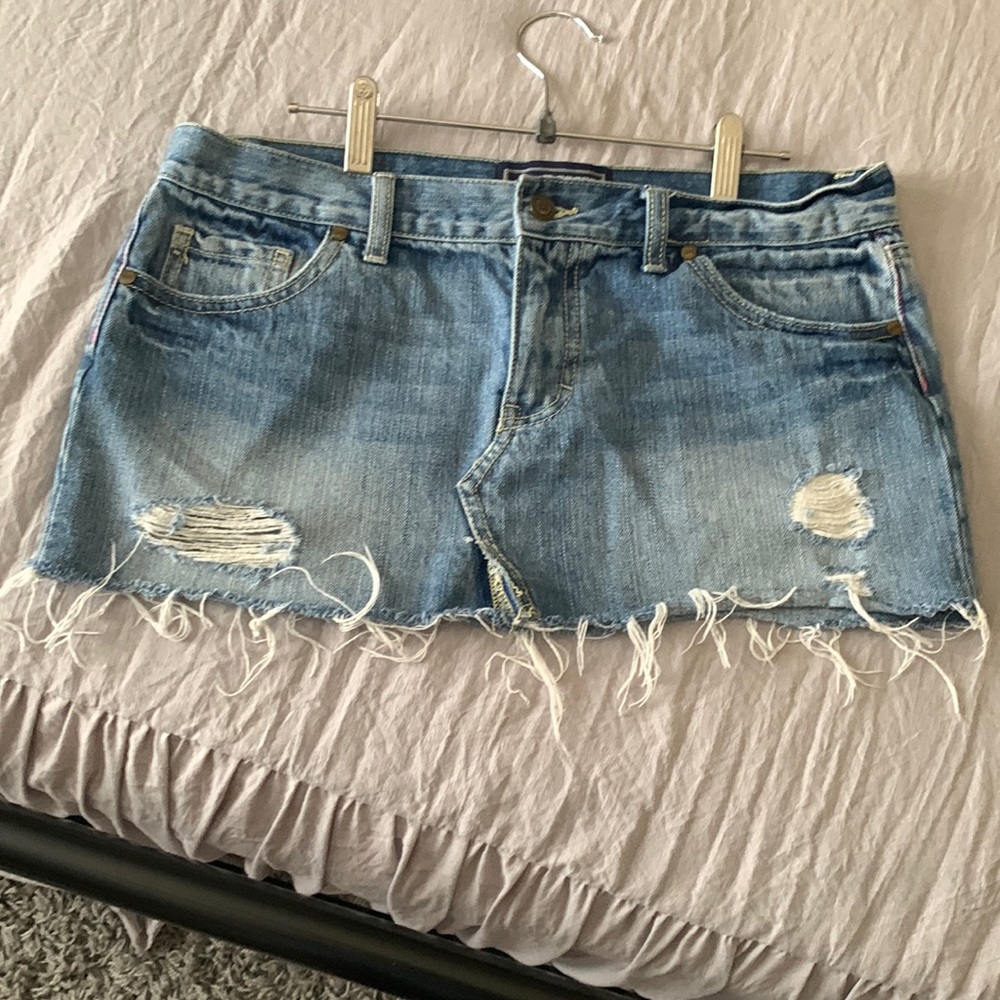 Victoria’s Secret mini denim skirt